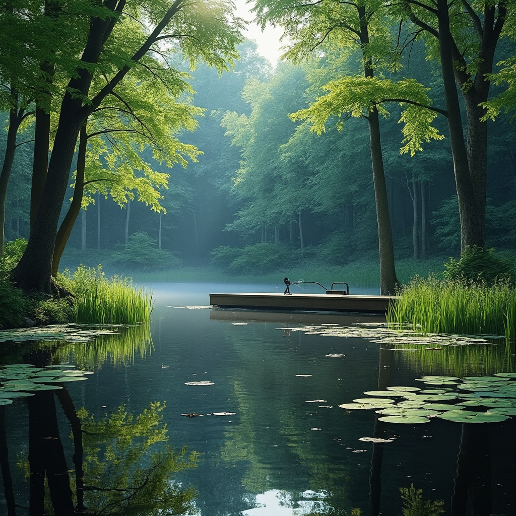 Serene Forest Pond