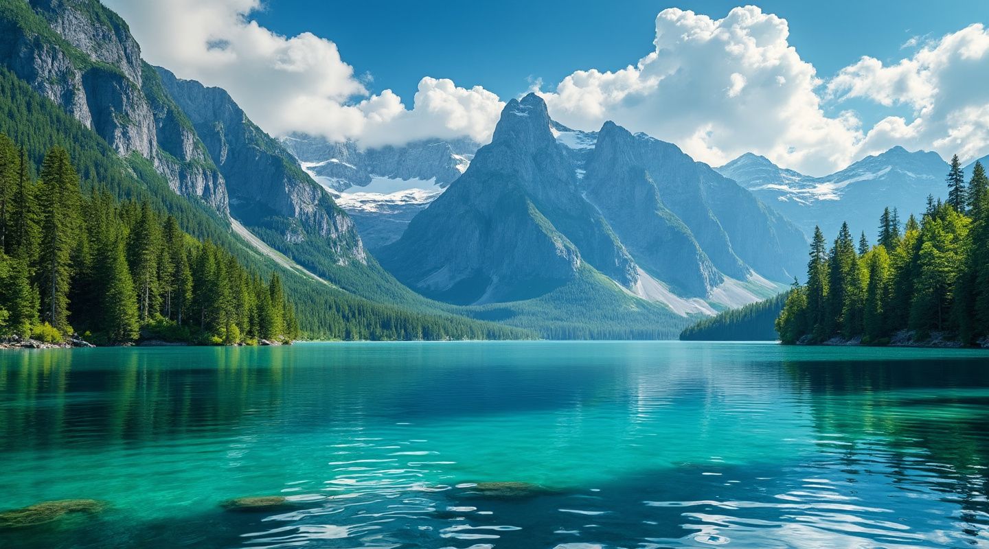 Beautiful mountain lake
